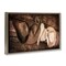 Stupell Industries Rustic Cowboy Hats Framed Floater Canvas Wall Art Design by Danita Delimont